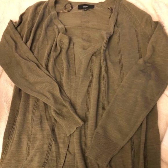 OLIVE/BROWN WOMEN'S NEXT CARDIGAN - Picture 1 of 3